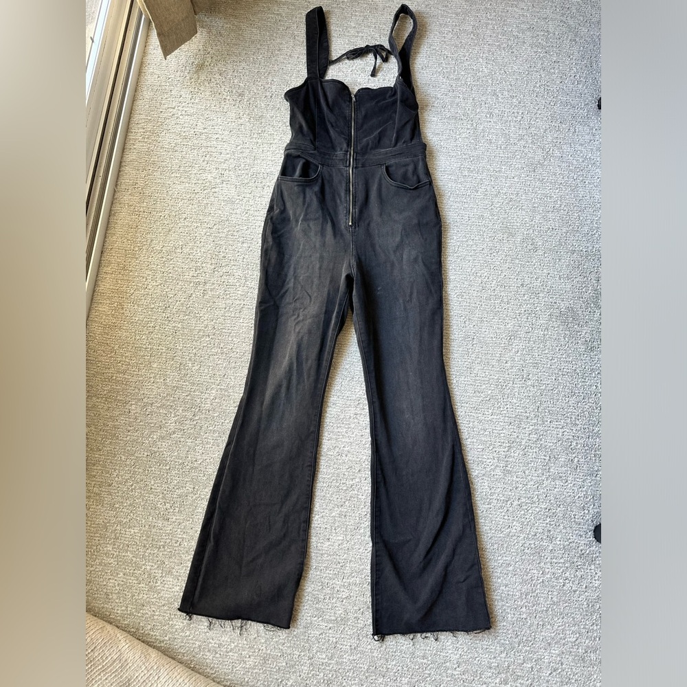 FREE PEOPLE Free 2nd Ave One Piece Denim Jumpsuit CRVY